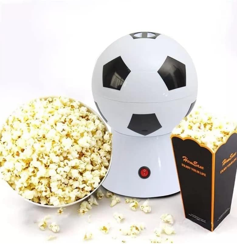 Football Popcorn Maker, 1200W Hot Air Popcorn Machine | Healthy, Oil-Free Snack with Overheat Protection & Temperature Control | Perfect for Game Nights and Parties Image