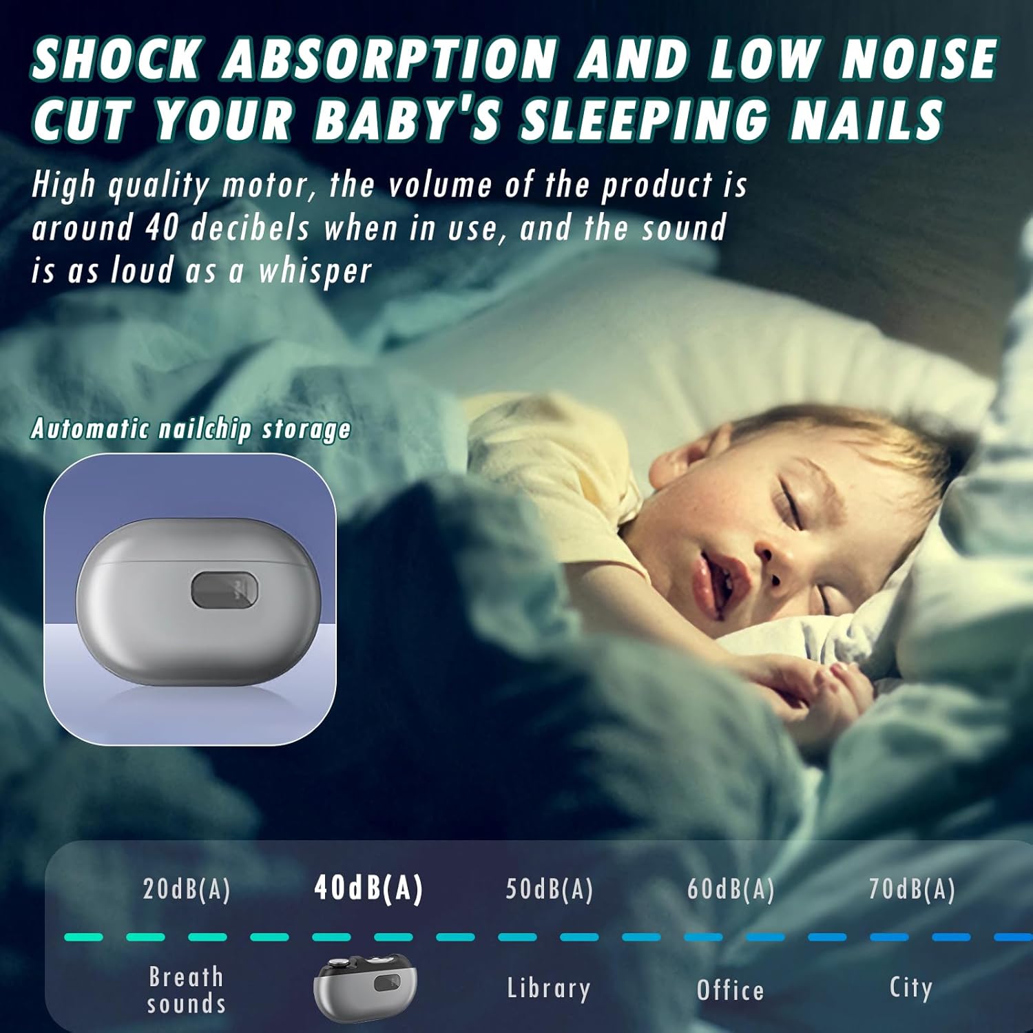 2-in-1 Electric Nail Clipper & File - USB Rechargeable Manicure/Pedicure Kit with LED Light, 2 Speeds for Professional Results Image