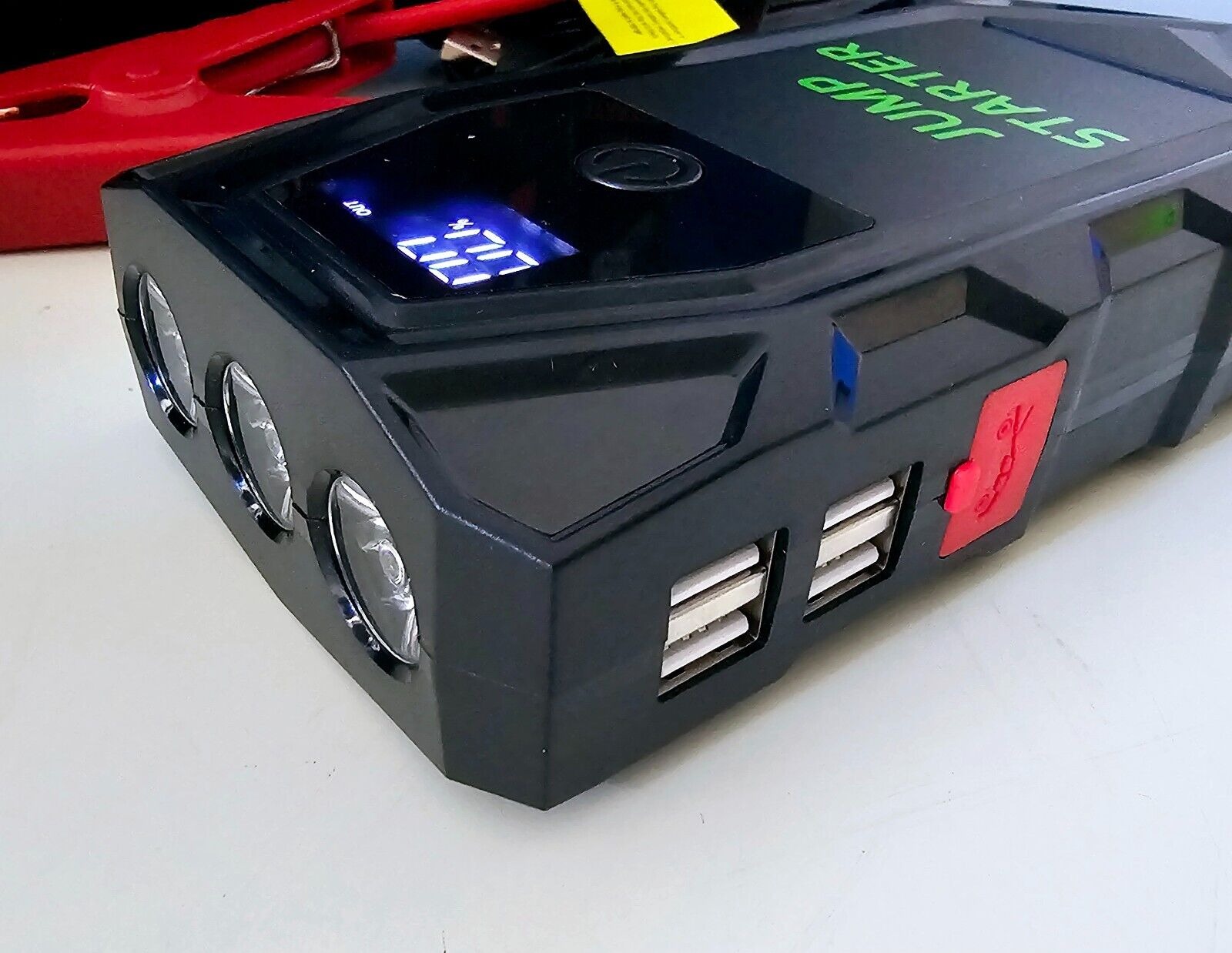 Jump Starter Car Starter & Emergency Battery Charger Power Bank – Portable 12V Car Starting Robot with Pliers Image