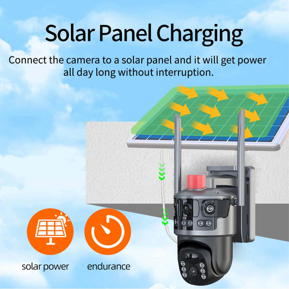 VC13-4G PRO WIFI Solar Camera – 6MP/8MP AI 4G CCTV, Full Color Night Vision, Wireless Outdoor Security Camera with SIM Card Support Image