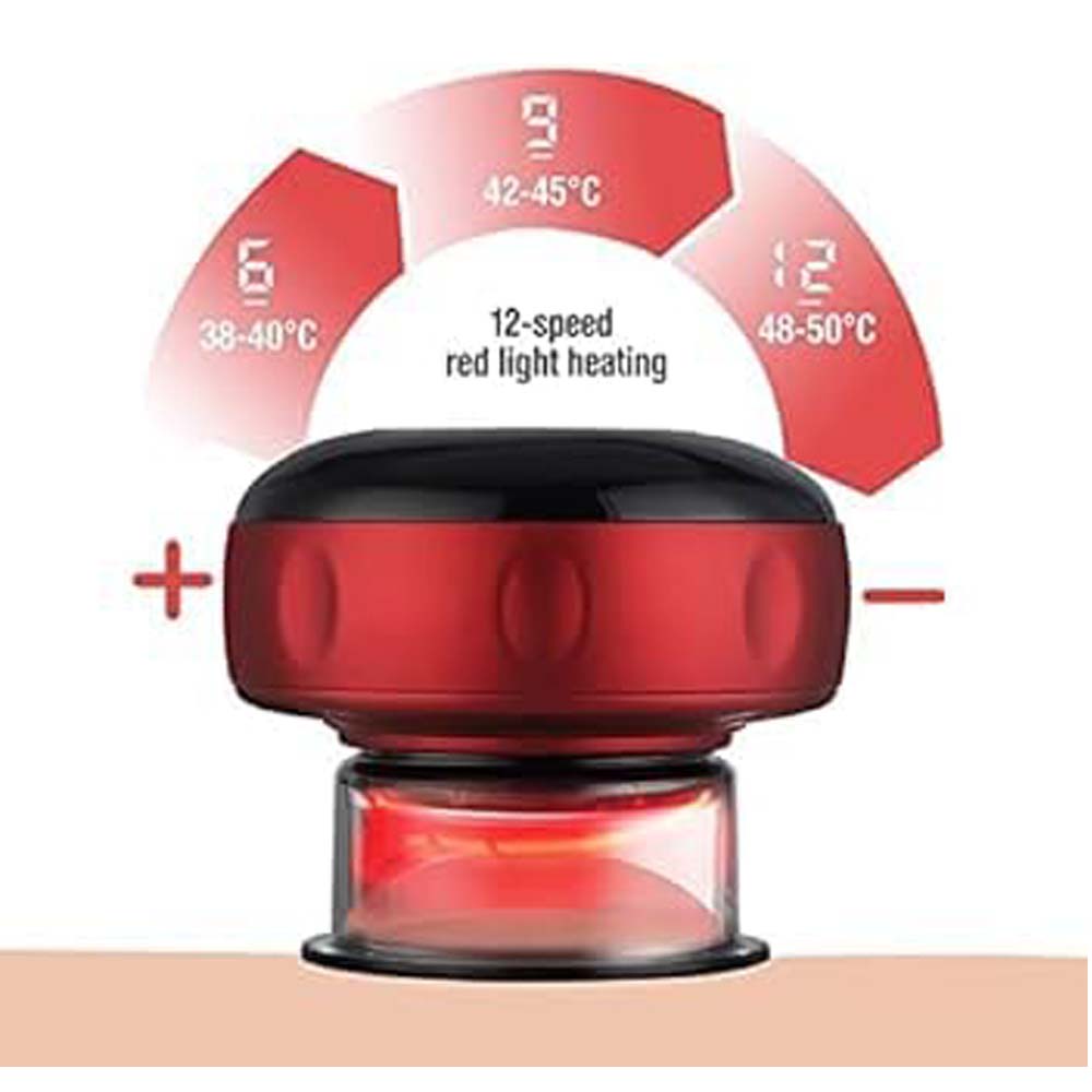 Smart Electric Cupping Device - 5 Massage Modes with Heating Therapy, Full Body Vacuum Massager for Pain Relief Image