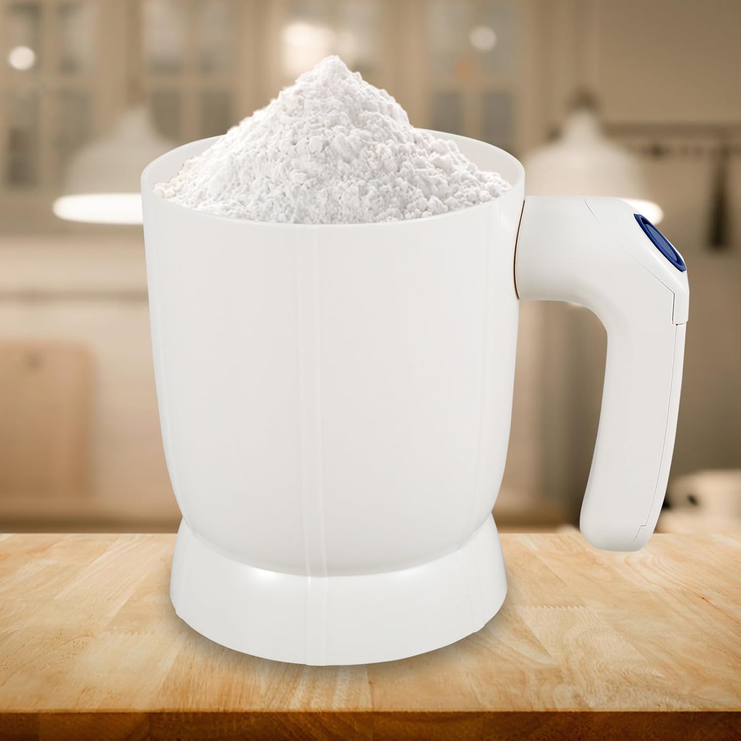 Electric Flour Sifter – Battery-Operated Steel Mesh Sieve for Effortless Baking and Pastry Making Image