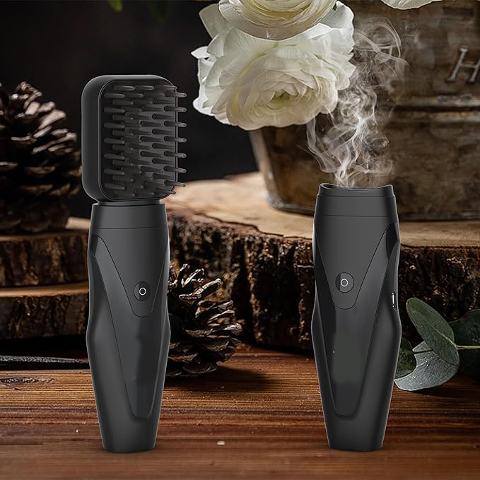 Electric Comb Incense Burner | Oud Arabic Comb Hair Bakhoor Burner for Aromatic Styling | Pink Image