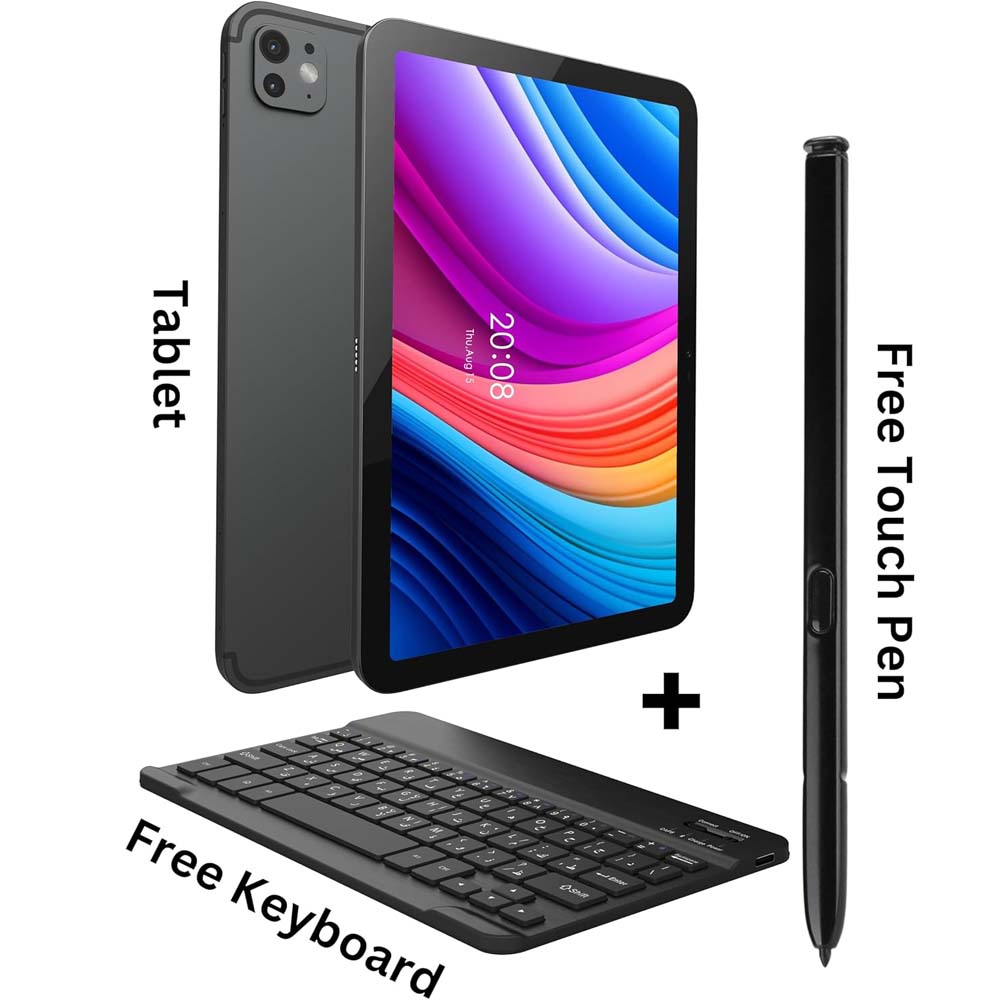 TAB 15 Tablet/10.1 Inch/4G SIM/iOS Style Operating System/5G Dual SIM/Octa Core Processor/Included Flip Cover&Keyboard/8GB RAM + 512 GB ROM/Android 13/6000 mAh/8MP Front+13 MP Rear (Multi-Colour) Image