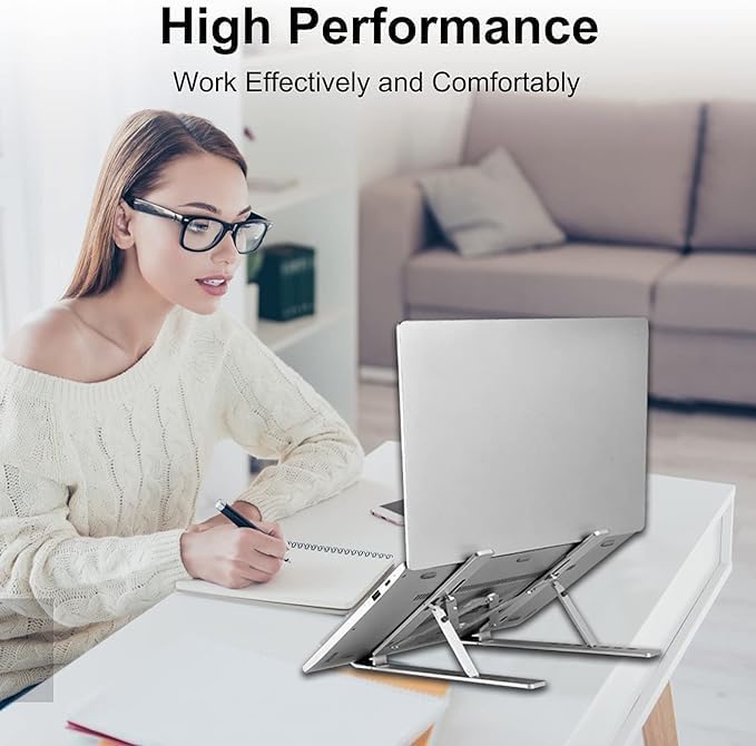 Creative Folding Laptop Stand – Adjustable, Portable Storage Bracket for Enhanced Ergonomics Image