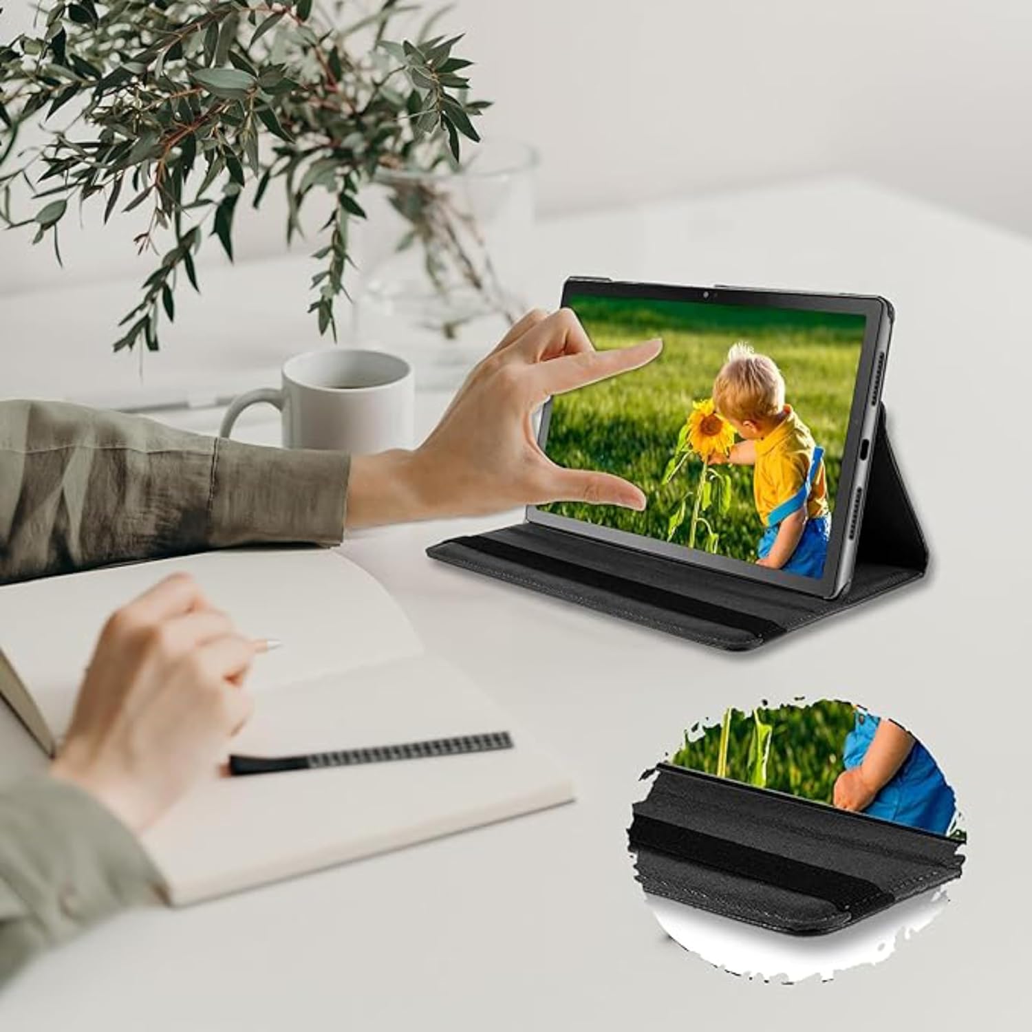 360° Rotating Compitable for Honor Pad X9/X8 Pro 11.5" Case - PU Leather Stand Cover with Multi-Angle Protection (Multi) Image