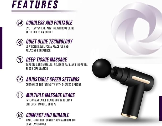 Deep Tissue Percussion Massage Gun – Your Compact Companion for Ultimate Muscle Relaxation Image