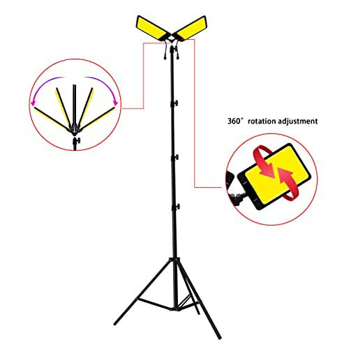 LED Work Light with Telescoping Tripod | 20,000 Lumen Dual-Head Work Light with Stand | Ideal for Outdoor and Indoor Lighting Image