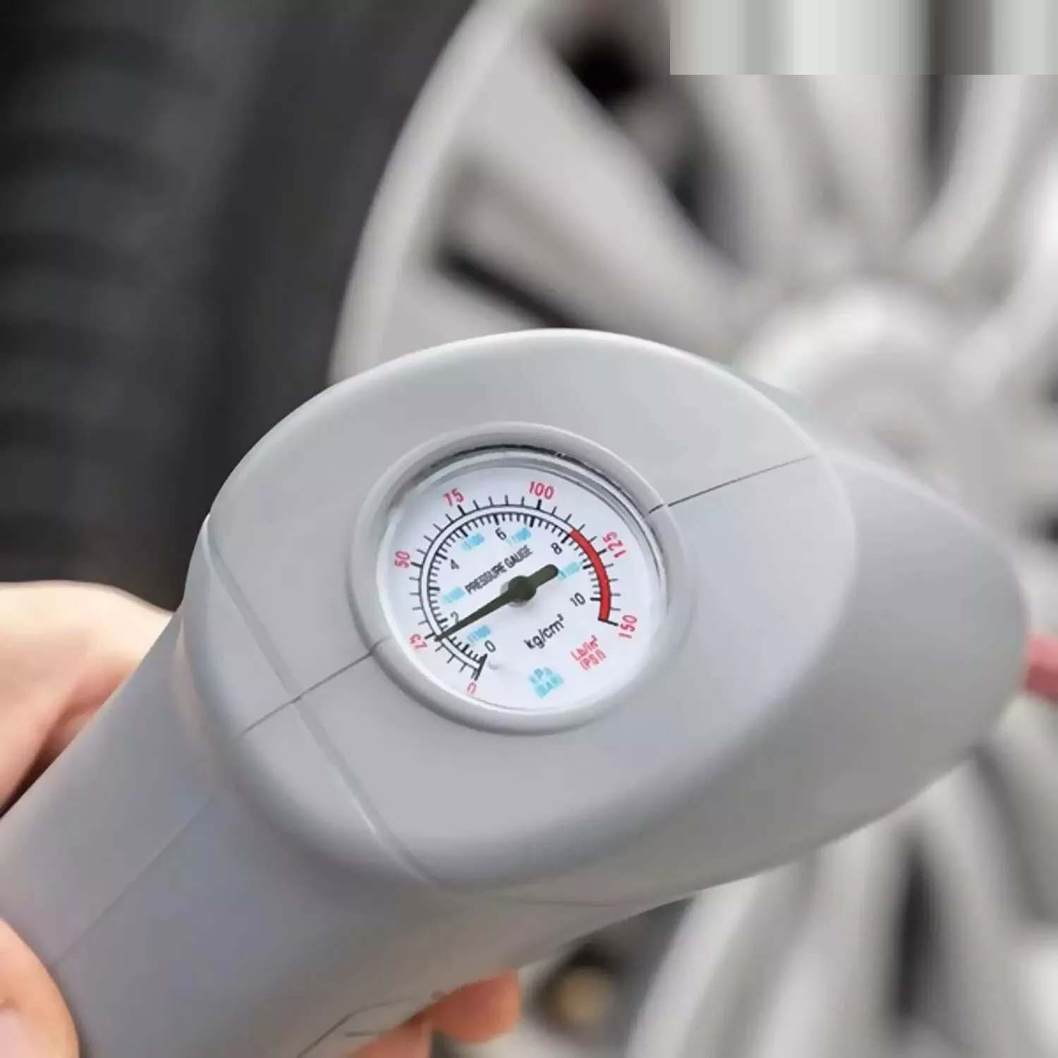 Automatic Cordless Tire Inflator - Portable Air Compressor with Rechargeable Battery, Digital Pressure Gauge & LED Light | Compact, Fast Inflation for Car Tires, Bike Tires, Balls & More | Portable Handheld Air Pump with Auto Shut-Off & USB Charging for Easy, On-the-Go Use Image
