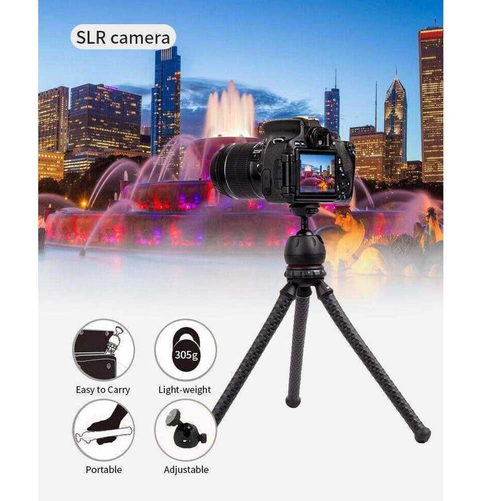 MT-25 Mini Flexible Tripod - Portable Phone & Camera Stand with Bendable Legs for Tabletop, Vlogging & Photography Image