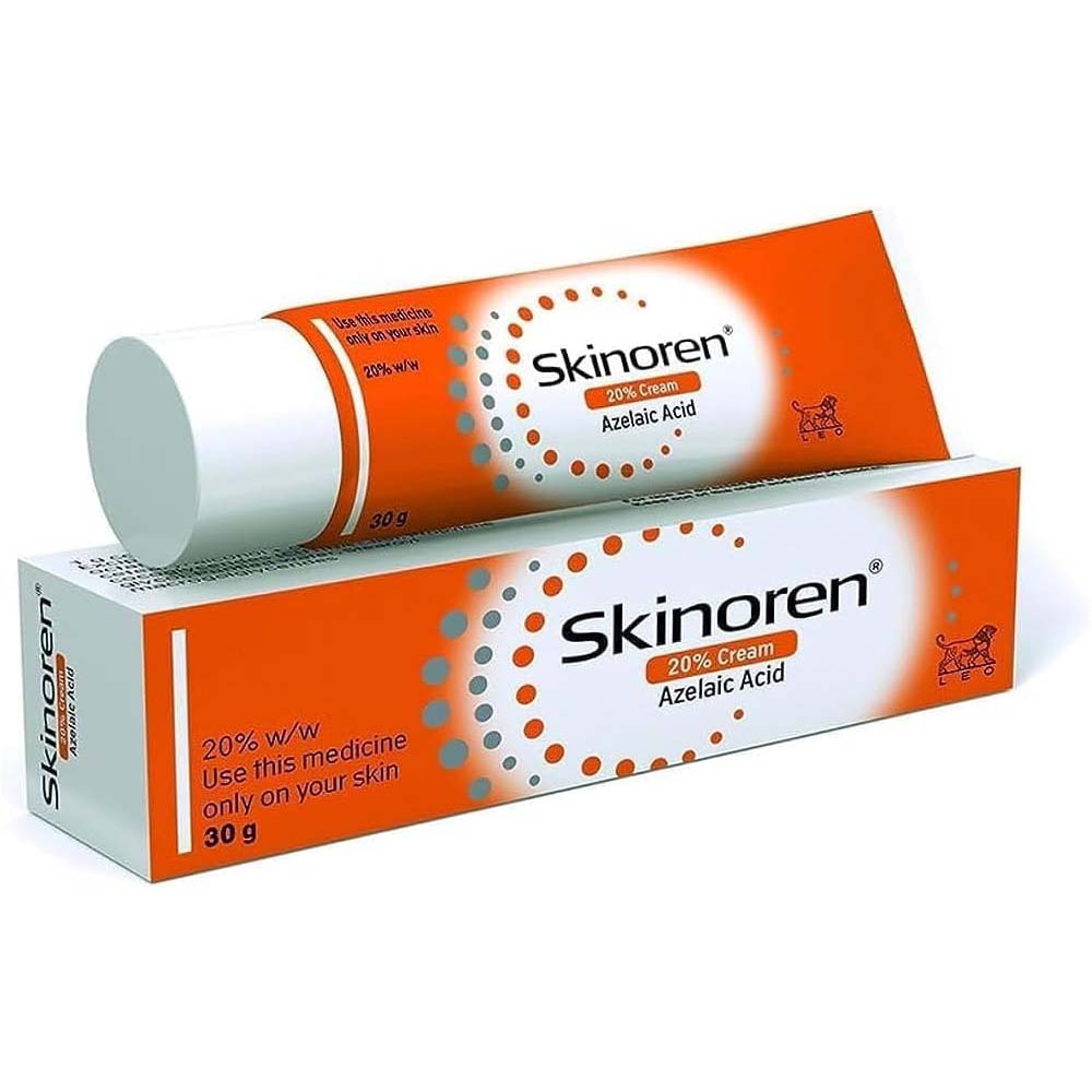 Skinoren Acne Treatment & Whitening Cream - 30g for All Skin Types, Azelaic Acid Formula for Clear, Even-Toned Skin Image