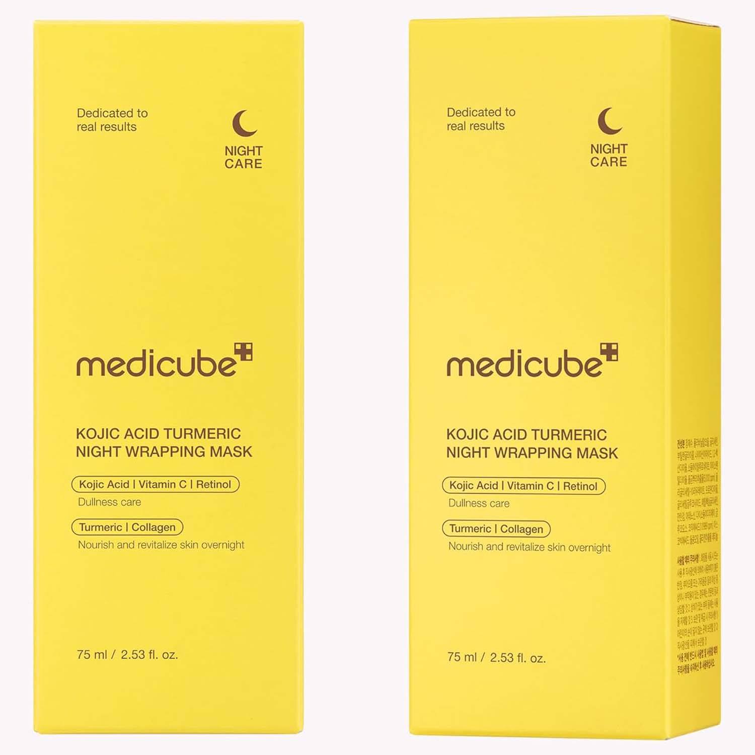 Medicube Turmeric Overnight Wrapping Peel Off Mask. Brightening & nourishing sleep mask for dull, uneven skin tone. 2.53 fl.oz. Image