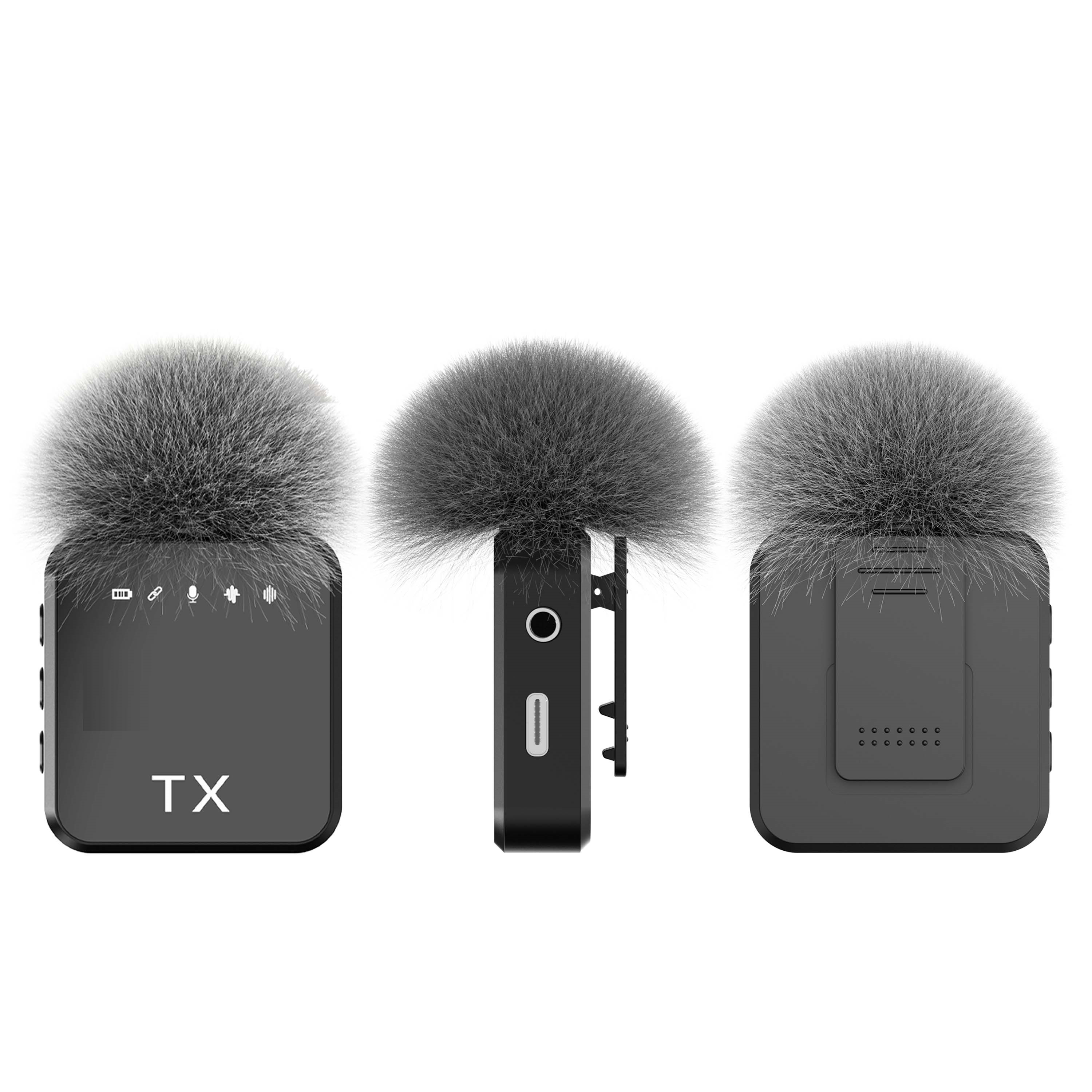 3-in-1 Lavalier Wireless Microphone - 2pcs Wireless Mic  Compatible for iPhone, iPad, Android | Perfect for Video Recording, Gaming, and Live Streaming | Crystal-Clear Audio for Vlogging, Podcasts, and Interviews | Plug-and-Play Design | Compatible with iOS and Android Devices Image