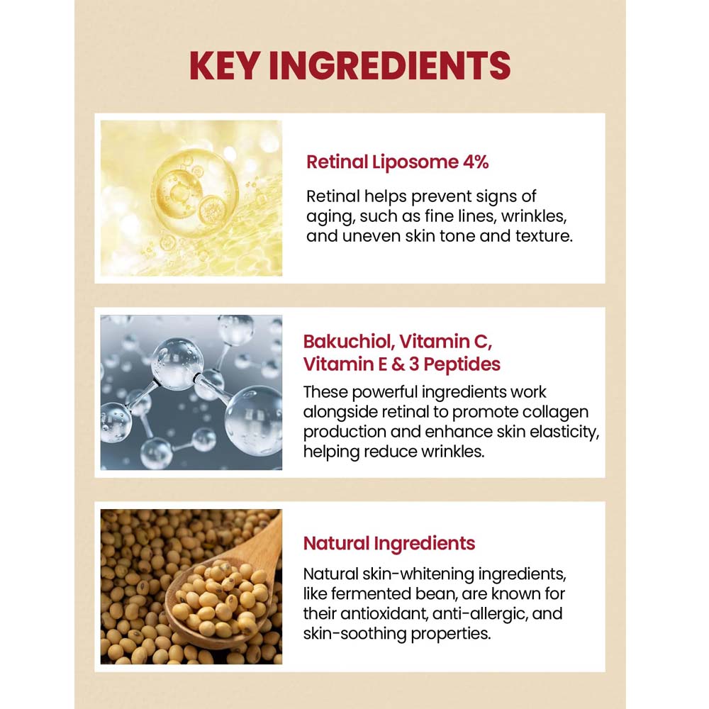 KSECRET SEOUL 1988 Eye Cream – Retinal Liposome 4% + Fermented Bean, Anti-Aging Wrinkle Care, Improves Elasticity & Pigmentation, 30ml / 1.01 fl.oz Image