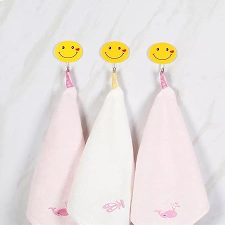 Wall Hanging Hook Set | 9-Piece Emoji Face Hooks with Strong Poster Adhesive Image