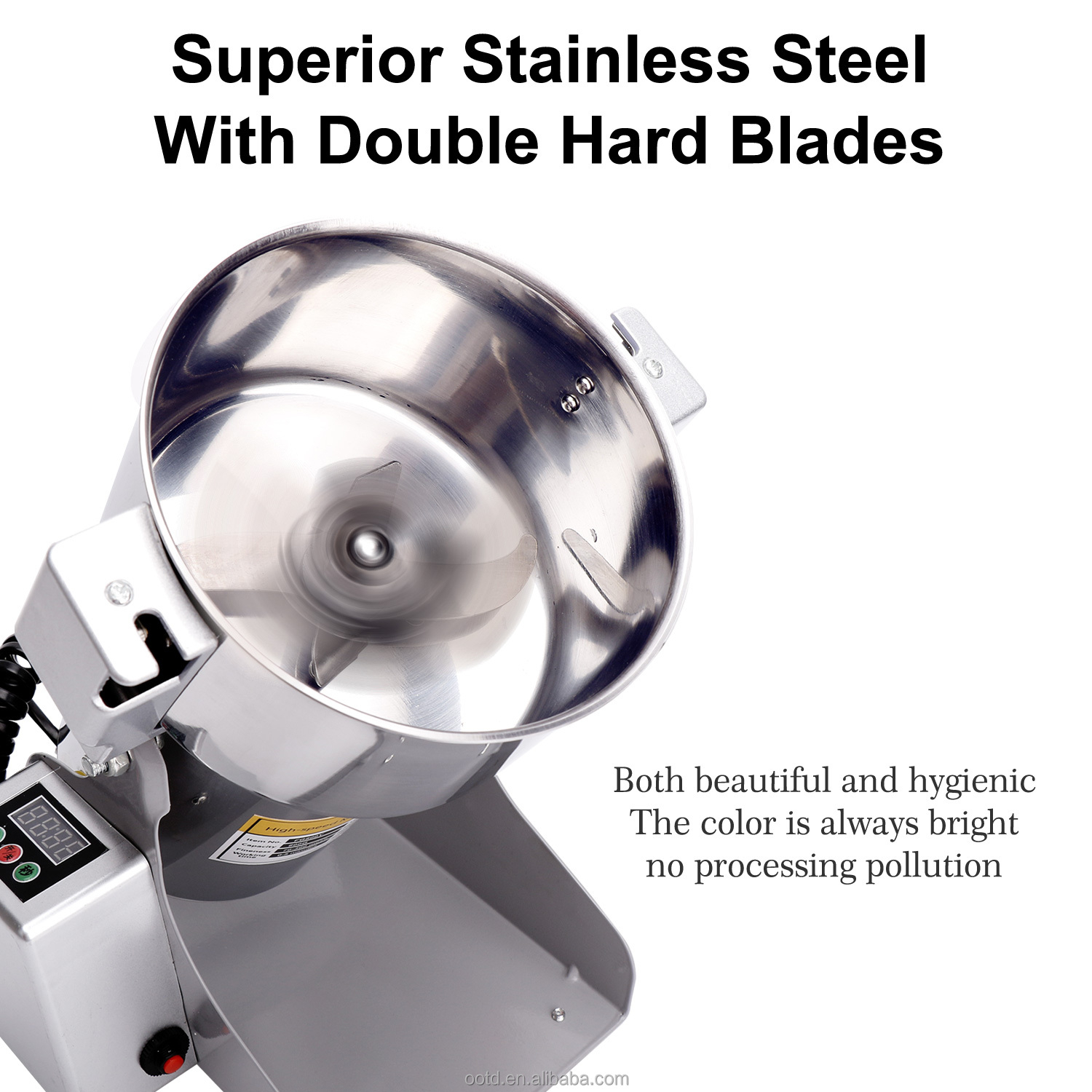 800g Food Grinder - Herb, Pepper, Flour & Rice Mill Machine for Home, Compact & Efficient Multi-Purpose Grinder Image