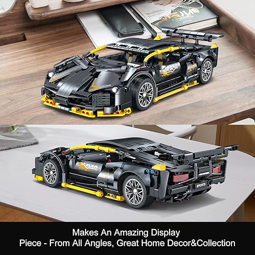 1215-Piece Sports Car Building Blocks | 1:14 Race Car Model Set | STEM Supercar Toy for Boys, Girls & Adults | Collectible Display, Engineering Kit Image