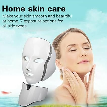 7-LED Whitening Face Mask | Advanced Optical Therapy for Radiant Skin | White/Black | 230x200mm Image