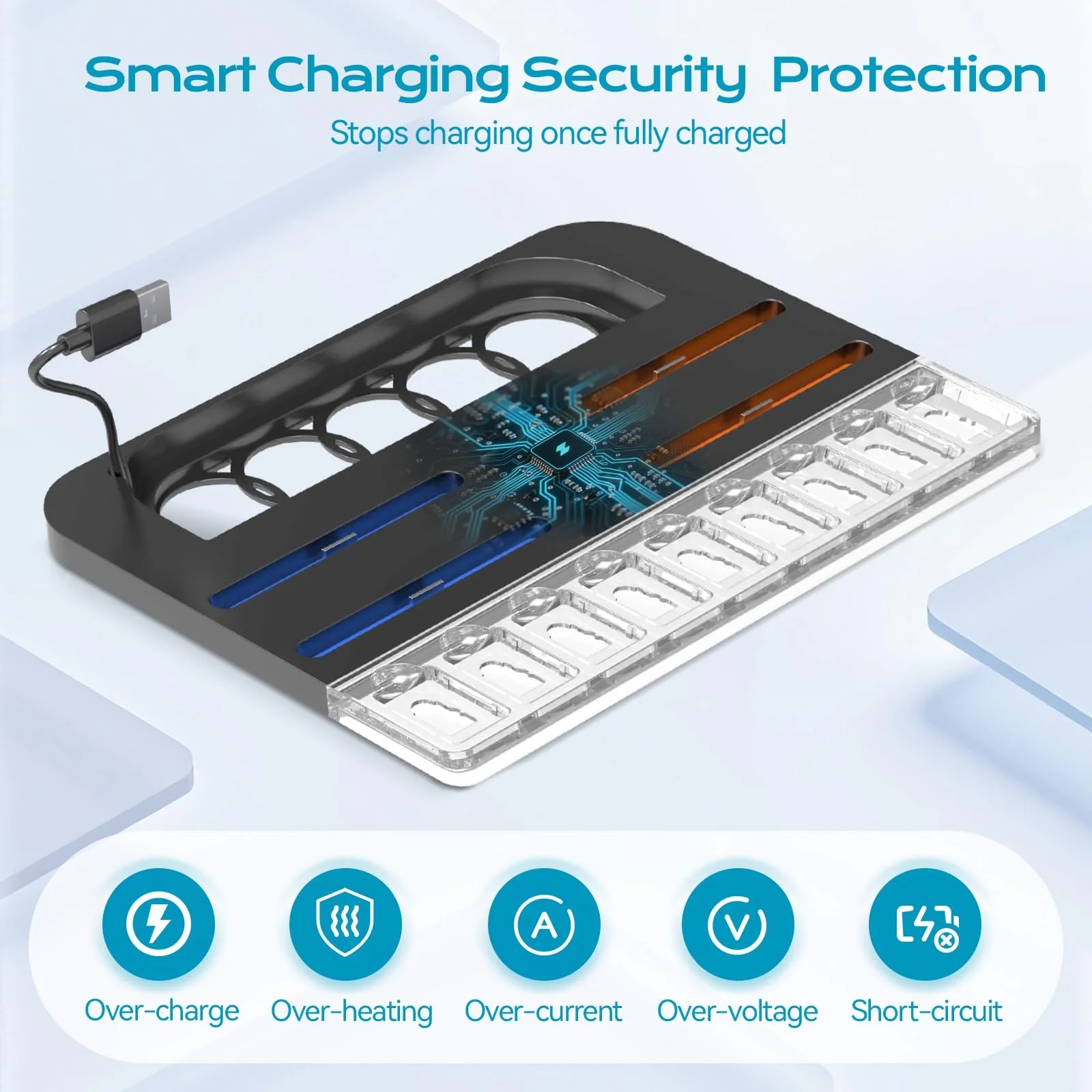 Switch 2 Charging Dock Station - Controller Charger with 7 RGB Lights, 9 Game Slots & Cooling Fan Image