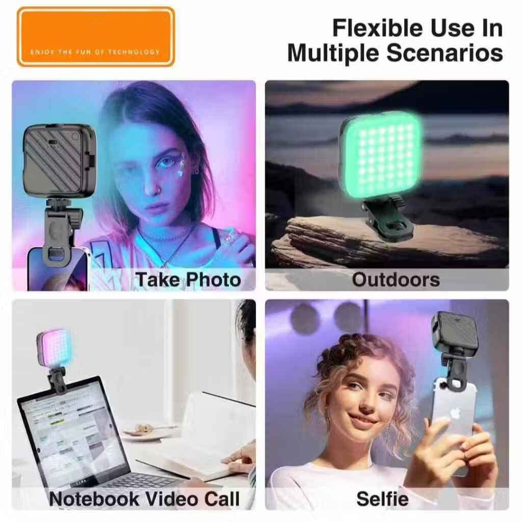 U80 Pro RGB LED Photography Light - 3000K-99000K Color Temp, Magnetic Mount, Rechargeable for Mobile & Camera Videos Image