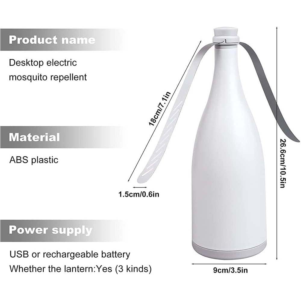 2-in-1 Fly Repellent Fan - USB Table Fan with Light for Indoor/Outdoor Use, Eco-Friendly Mosquito & Insect Deterrent Image