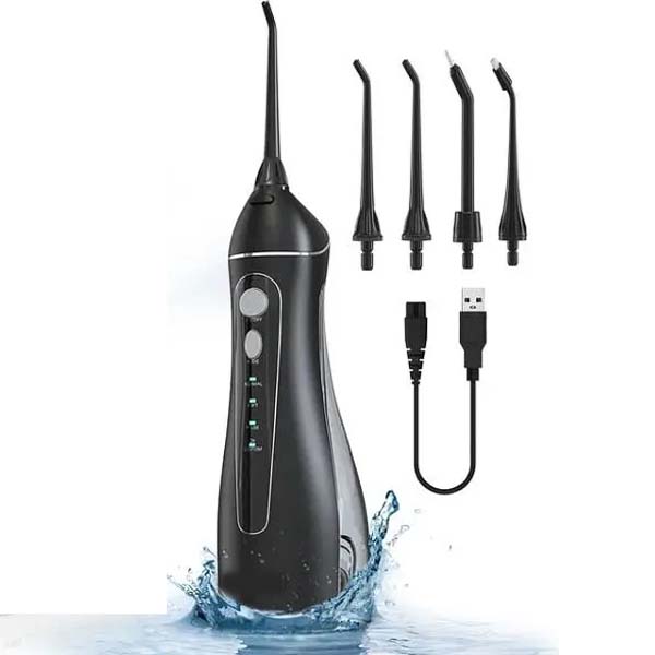 Portable Oral Irrigator with 3 Cleaning Modes | Rechargeable Water Flosser for Deep Cleaning | Cordless Dental Water Jet with Adjustable Pressure for Healthier Gums & Teeth | IPX7 Waterproof, Lightweight & Compact, Ideal for Home & Travel | Effective Water Flossing for Plaque Removal, Gum Care, and Fresh Breath Image