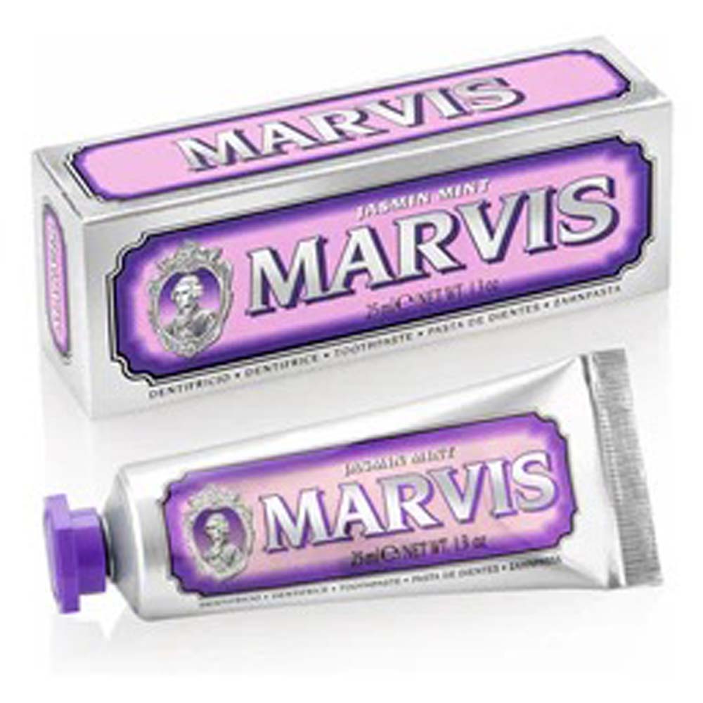 Marvis Whitening Mint Toothpaste 85ml - Freshens Breath, Removes Stains, Whitens Teeth, Prevents Cavities with Floral Notes Image