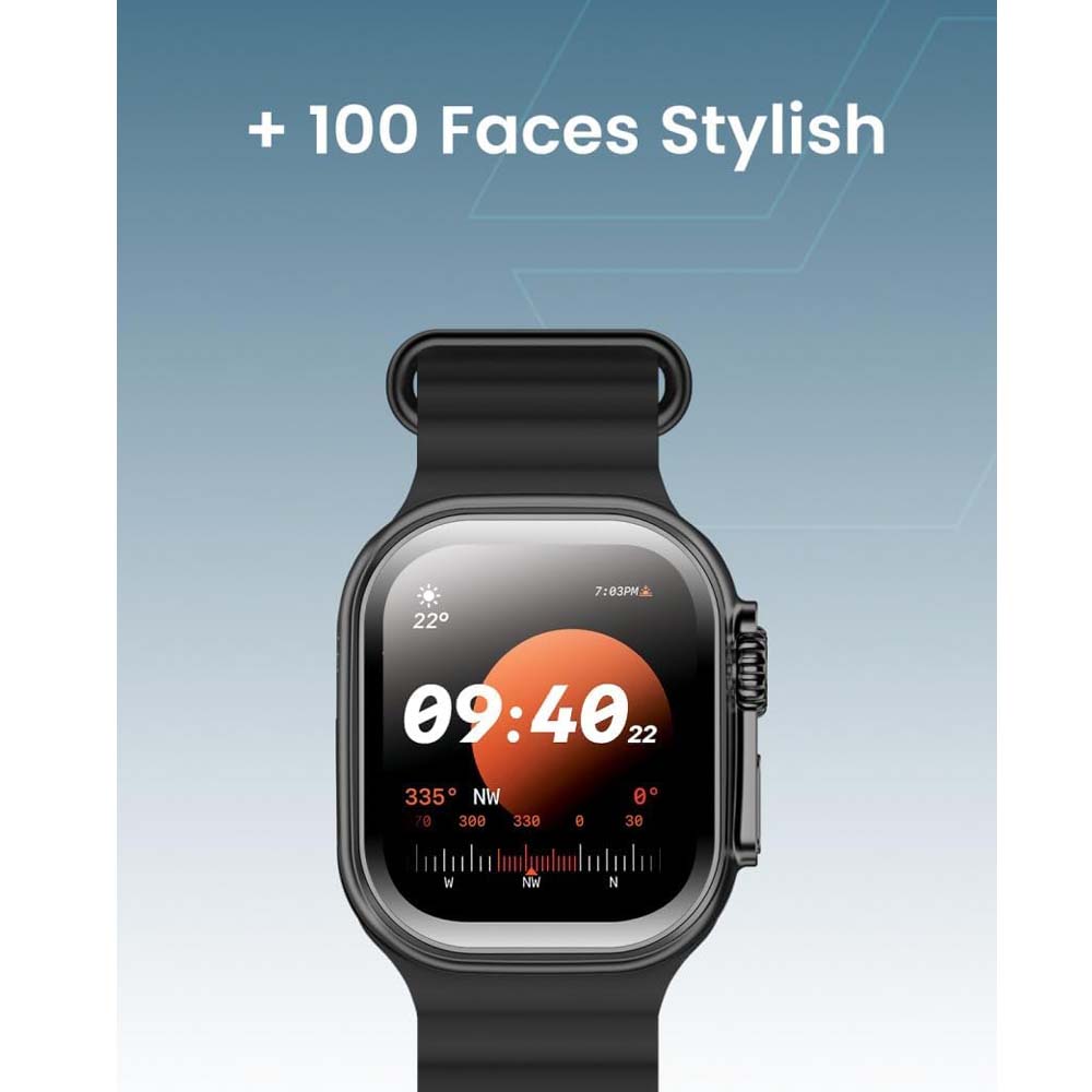 TC41 Curve Smartwatch - 2.01" AMOLED, AI Assistant, Bluetooth Calls, Wireless Charging, IP68, Fitness Tracker (Black) Image