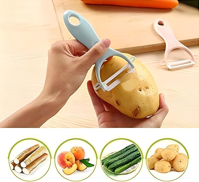 Ceramic Peeler & Sharp 'Y' Paring Knife Set | Assorted Colors | Pack of 6 Image