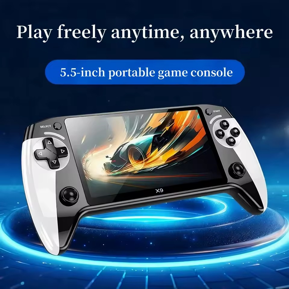 X9 HD Handheld Game Console - 5.5" IPS Screen, P1 HD Output, Dual Joystick for GB/GBA/GBC Games, Portable Retro Gaming Image