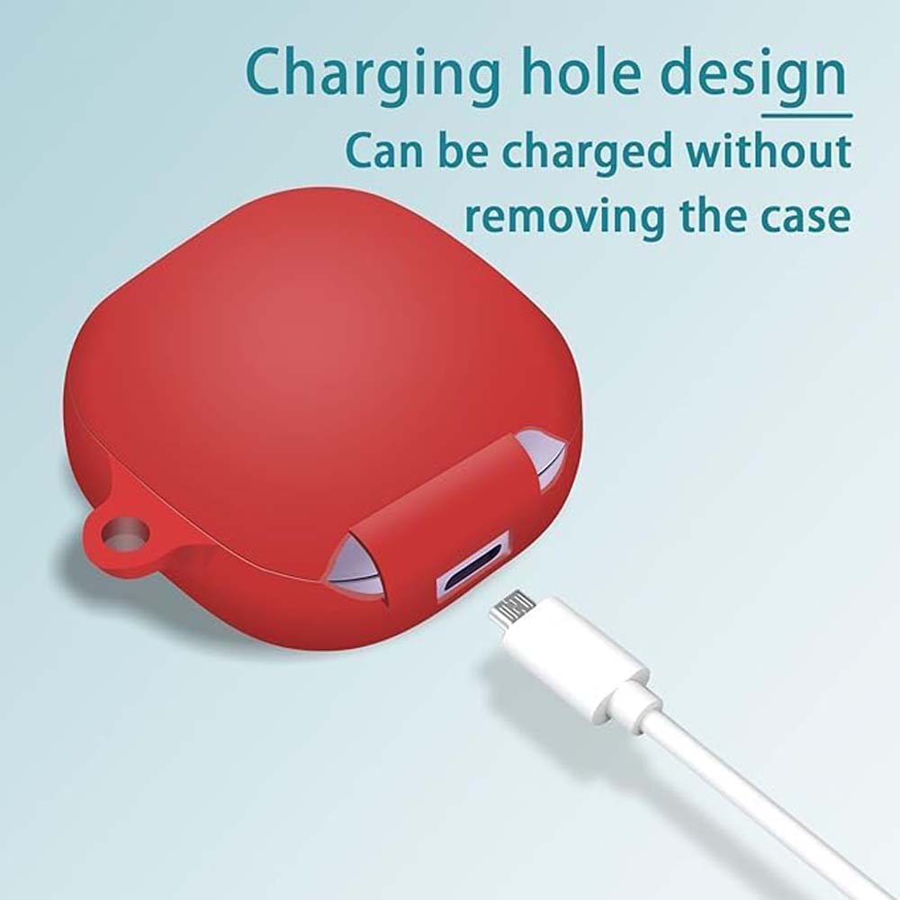 Silicone Case Compitable for Samsung Galaxy Buds 2 Pro/2/Pro/Live - Shockproof Protective Cover with Keychain for Earbuds, Durable & Stylish (Multi) Image