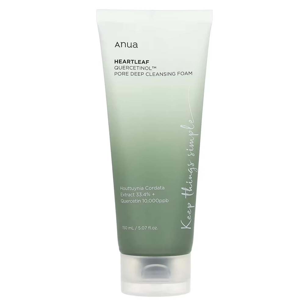 ANUA Heartleaf Quercetinol Pore Cleansing Foam - Deep Cleansing & Moisture Balance for All Skin Types, 150ml Image
