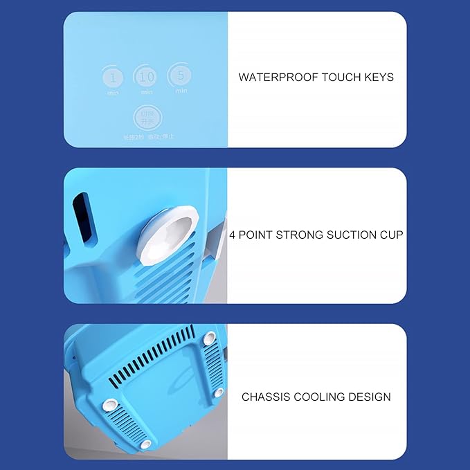 Portable Washing Machine | Mini Foldable Bucket Washer & Dryer Combo | Small Washer with Soft Spin Dry & Drainage Pipe for Underwear, Socks, Baby Clothes, Apartment, Dorm, Laundry (Blue) Image
