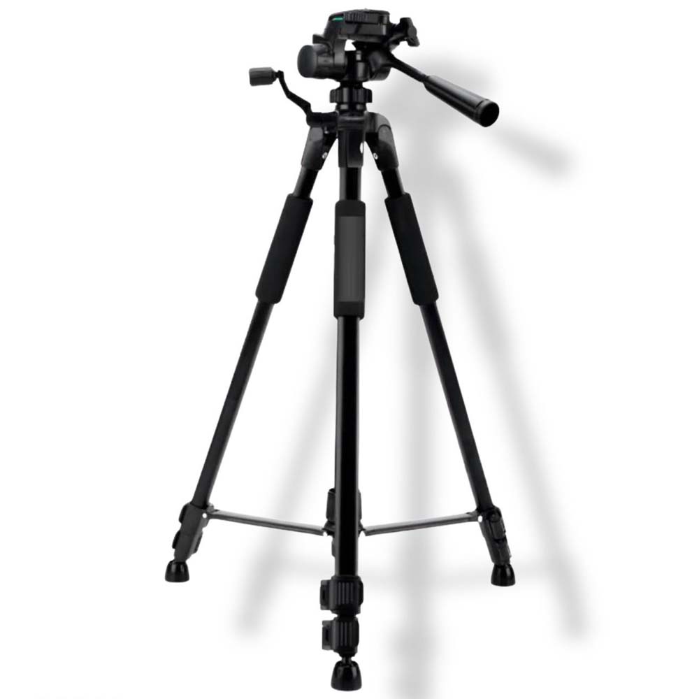 PK9970 Professional Tripod for Mobile & Camera – Durable ABS + Metal Construction, Adjustable Height, Lightweight, Compatible with Smartphones & Cameras Image