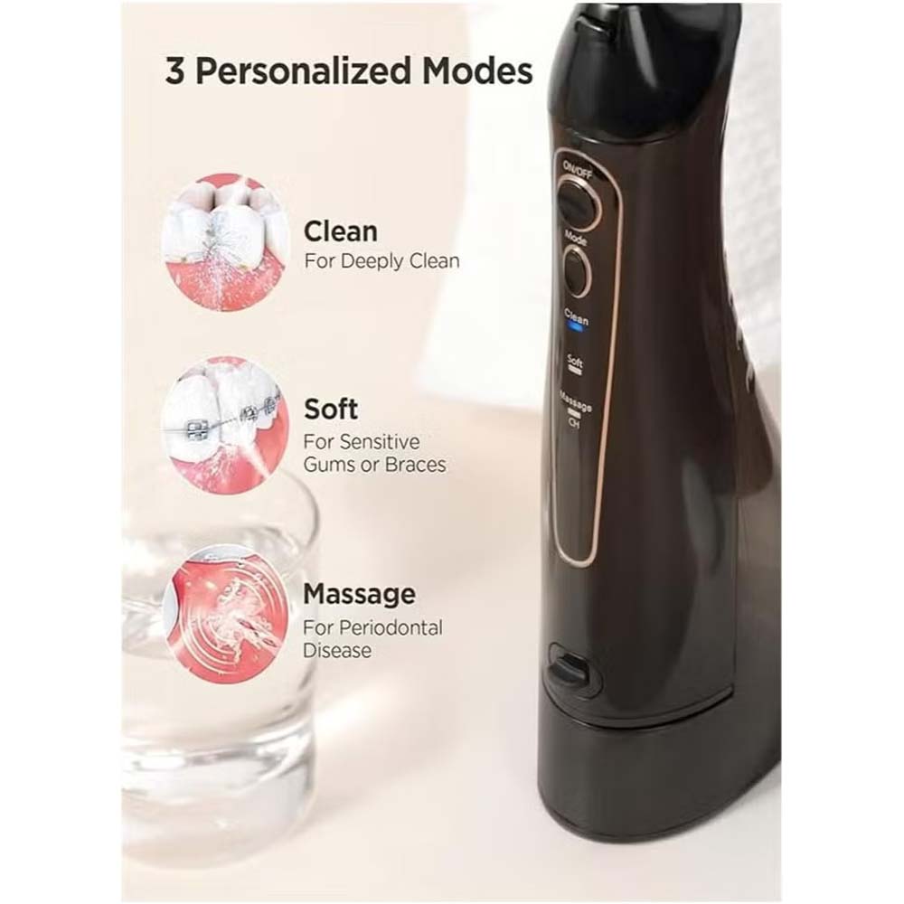 Electric Toothbrush & Water Flosser Combo – Cordless, Rechargeable, 5 Brush Modes, 3 Floss Modes, 8 Heads, Waterproof Oral Care Kit for Travel Image