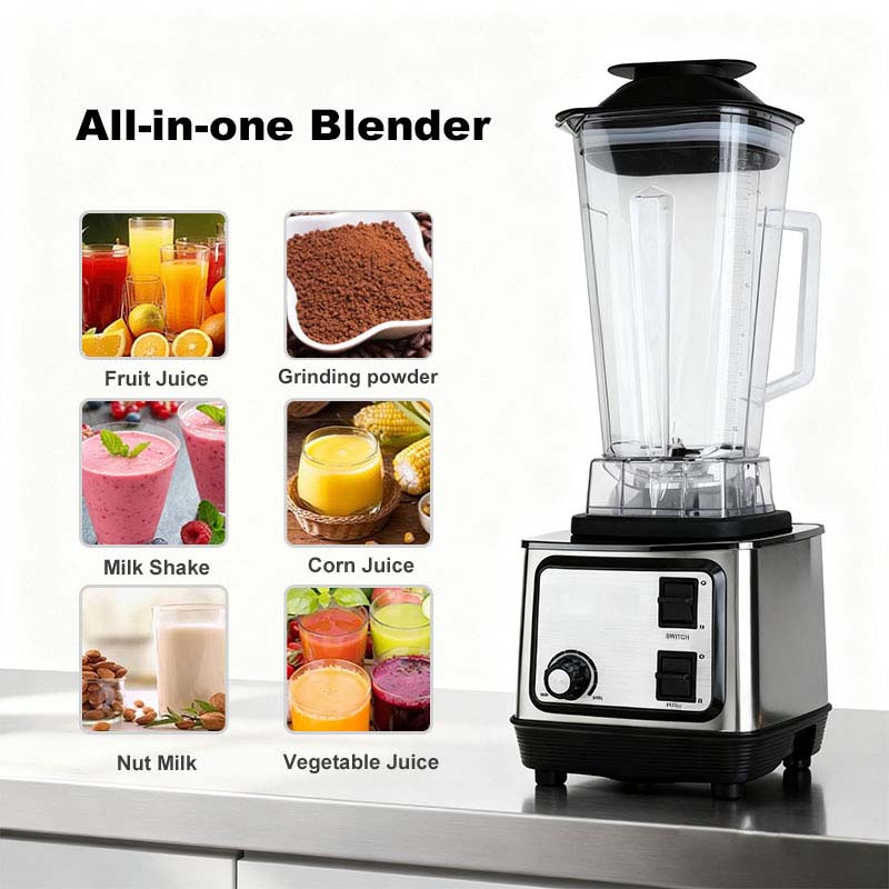 SC-2255 Multi-Purpose Juicer & Mixer 2-in-1 professional blender & food processor with silver coat for commercial kitchens. Image