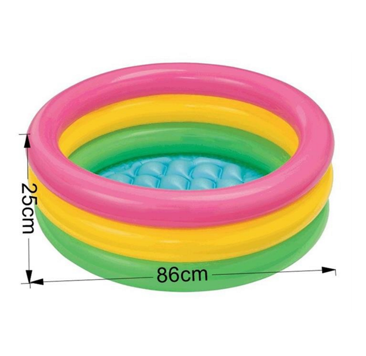 3 Rings Inflatable Sunset Glow Pool | Colorful Swimming Pool for Babies and Toddlers Image