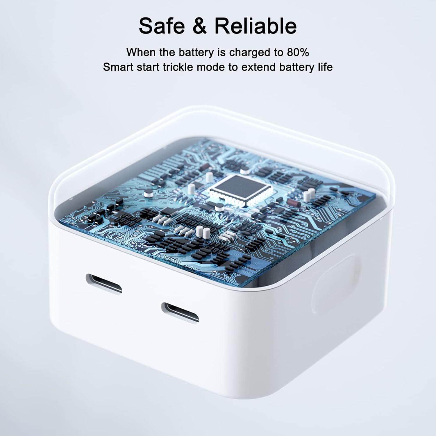 35W Dual USB-C PD Fast Charger - Foldable Compact Wall Adapter Compitable for iPhone 12-14, iPad, Samsung Galaxy, Huawei, Xiaomi & More Image