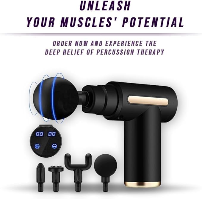 Deep Tissue Percussion Massage Gun – Your Compact Companion for Ultimate Muscle Relaxation Image