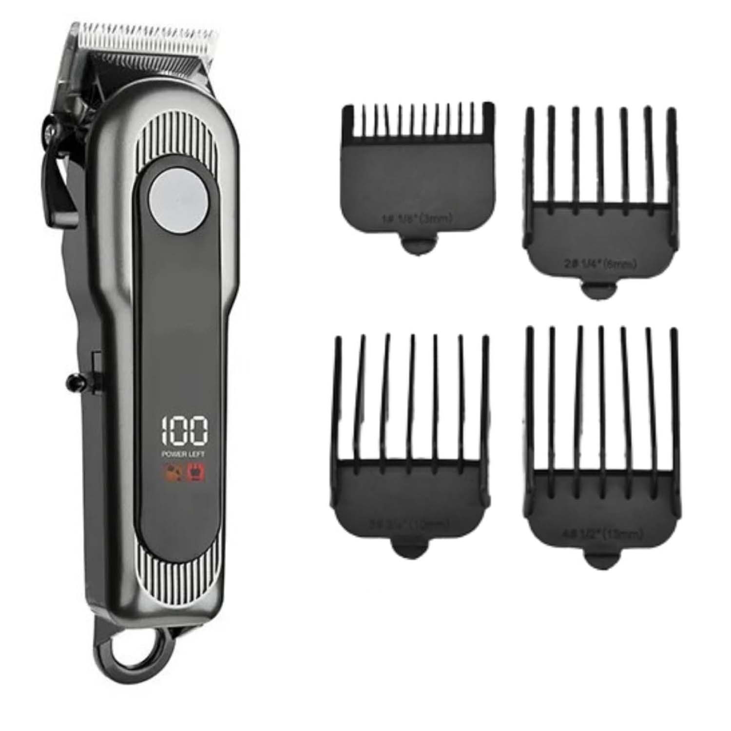 Pro Cordless Hair Clipper - 6500 RPM Rotary Motor, 240min Runtime, Digital Display, Taper Lever (Multi-Colour) Image