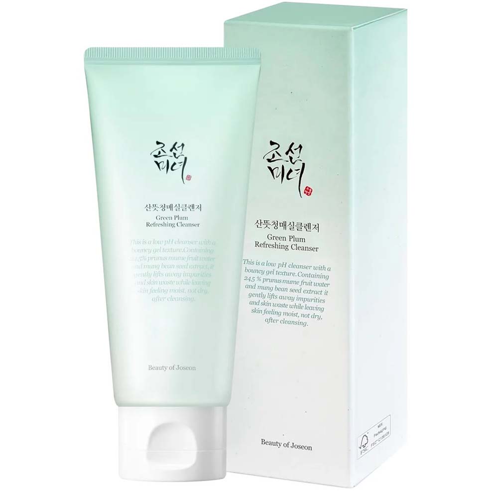 Beauty of Joseon Green Plum Refreshing Cleanser - 100ml Low pH Gel Face Wash with AHA & Green Plum Extract Image