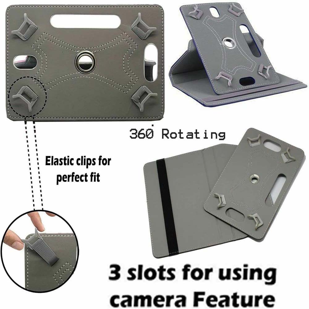 360° Rotating Case for Universal 8/9-inch. - Premium Leather Cover w/Auto Sleep/Wake & Multi-Angle Stand (Multi Colour) Image