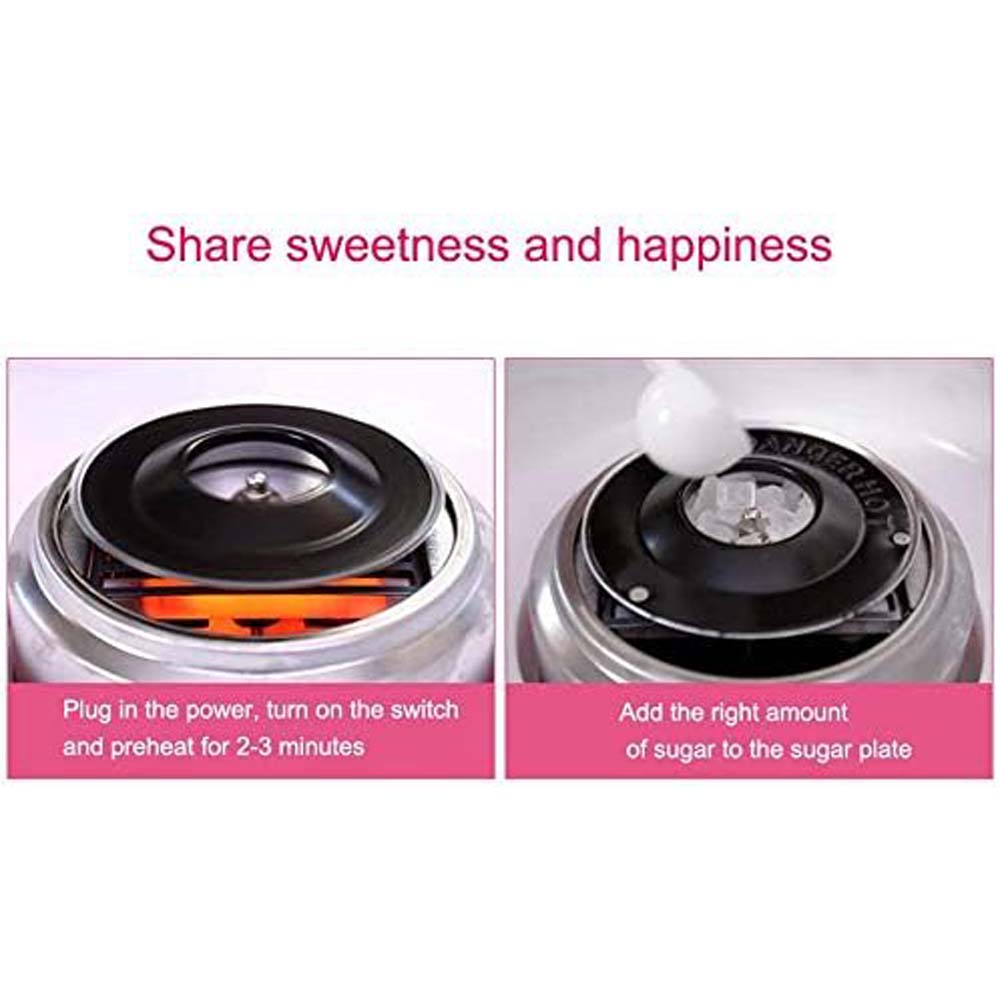 Cotton Candy Machine Maker - Easy to Use & Clean, Mini Cotton Candy Floss Maker for Birthdays & Parties, Fashionable Design, Fun & Sweet Treats for All Ages Image