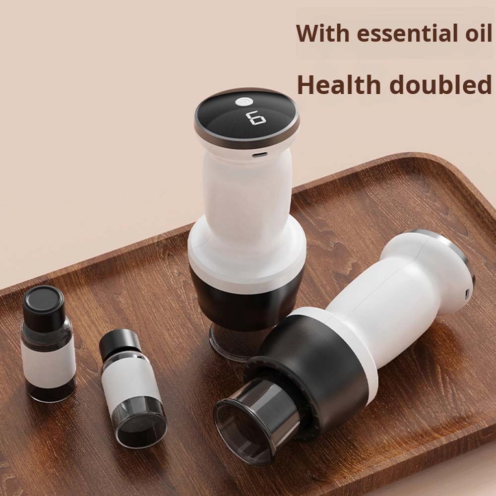 Electric Cupping Massager & Scraping Instrument. Rechargeable muscle pain relief for neck, back, arms & legs. Portable design. Image