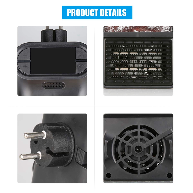 Portable Heater 500W | 220V Remote Control Flame Heater for Efficient Home & Office Heating Image