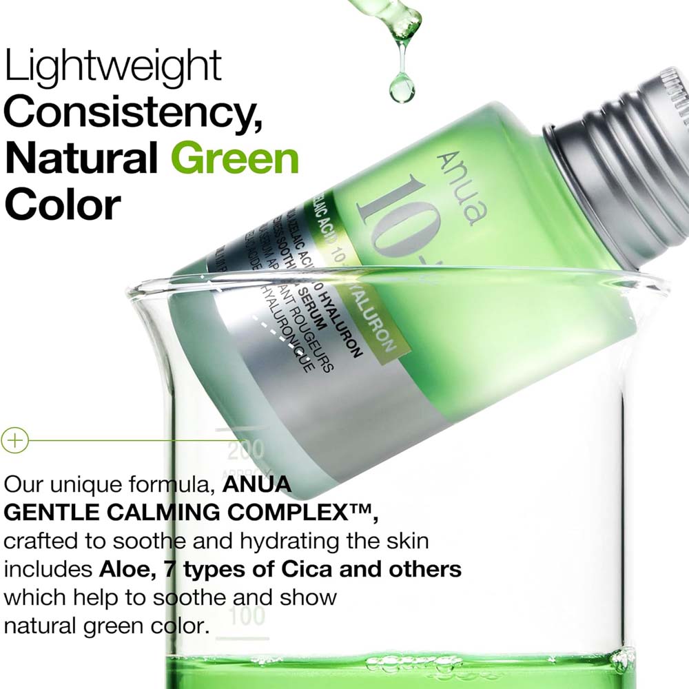 Anua Azelaic Acid 10 Soothing Serum with Hyaluronic Acid & Niacinamide for redness-prone, sensitive skin. Vegan Korean skincare. Image