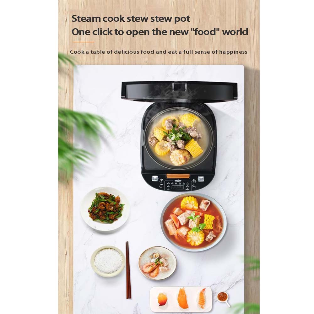 Multifunctional Rice Cooker | Pressure Cooker | Electric Pot 5L 1.8L | Slow Cooker | Steamer | Mini Smart Hot Pot | Portable Kitchen Appliances Image