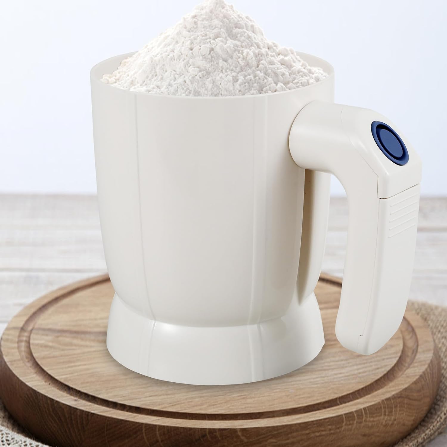 Electric Flour Sifter – Battery-Operated Steel Mesh Sieve for Effortless Baking and Pastry Making Image