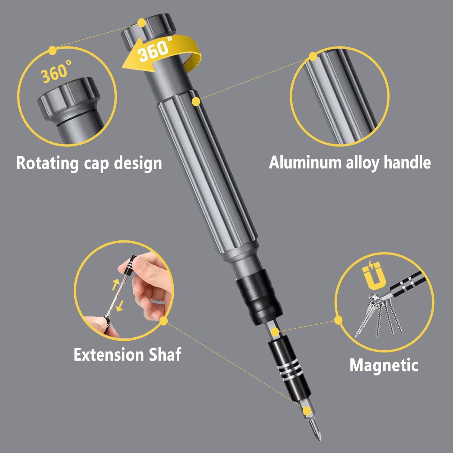 150-in-1 Precision Screwdriver Set - Small Electronics Repair Tool Kit with Case, Compatible with PC, Laptop, iPhone, MacBook, Glasses, Doorbell, Watches, PS5, Xbox Controller, RC | Magnetic Mini Screwdriver Set for DIY & Professional Use | Portable, Compact, Durable | Multi-Tool for Electronics, Home, and Office Image