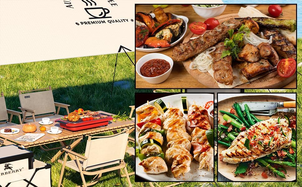 Smokeless Indoor/Outdoor Electric Grill | Portable Tabletop Grill with Adjustable Settings for Kitchen & BBQ | Perfect for Year-Round Grilling Image